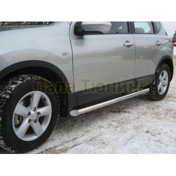 Пороги труба d57 вариант 1 РусСталь для Nissan Qashqai 2007-2010