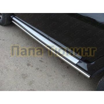 Пороги труба 42 мм ТСС для Nissan Terrano 2014-