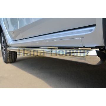 Пороги труба d57 вариант 1 РусСталь для Nissan Terrano 2014-