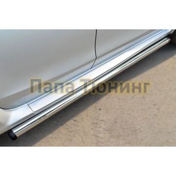 Пороги труба d57 вариант 2 РусСталь для Nissan Terrano 2014-