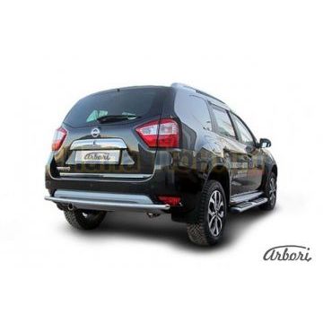 Защита заднего бампера 42 мм Slitkoff для Nissan Terrano 2014- Защита заднего бампера 42 мм Slitkoff для Nissan Terrano 2014-