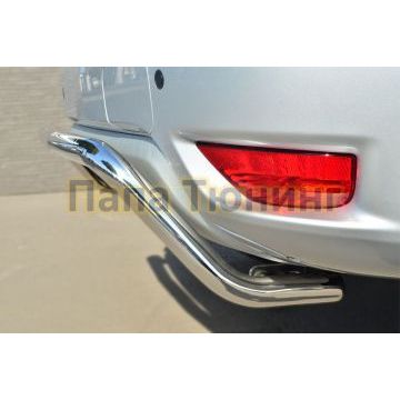 Защита заднего бампера d42 волна РусСталь для Nissan Terrano 2014-