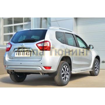 Защита заднего бампера d42 дуга РусСталь для Nissan Terrano 2014-