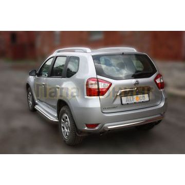 Защита заднего бампера 60 мм ALFeco для Nissan Terrano 2014-