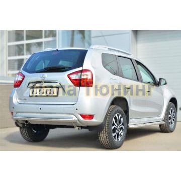 Защита заднего бампера d57 РусСталь для Nissan Terrano 2014-