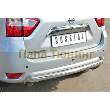 Защита заднего бампера d57 РусСталь для Nissan Terrano 2014-