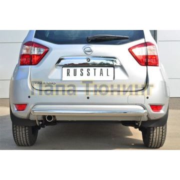Защита заднего бампера d57 РусСталь для Nissan Terrano 2014-