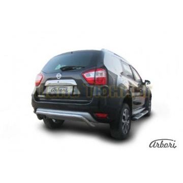 Защита заднего бампера скоба 57 мм Slitkoff для Nissan Terrano 2014- Защита заднего бампера скоба 57 мм Slitkoff для Nissan Terrano 2014-