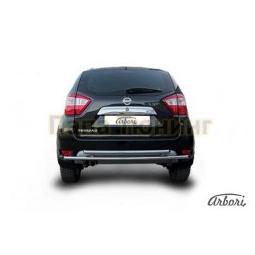 Защита заднего бампера двойная 42-42 мм Slitkoff для Nissan Terrano 2014- Защита заднего бампера двойная 42-42 мм Slitkoff для Nissan Terrano 2014-