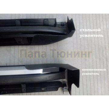 Пороги с усилителем из металла вариант 2 OEM Tuning для Nissan X-Trail 2015-