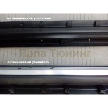 Пороги с усилителем из металла вариант 2 OEM Tuning для Nissan X-Trail 2015-