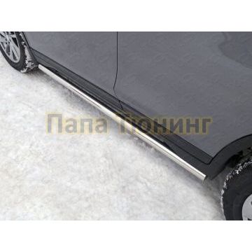 Пороги труба 60 мм ТСС для Nissan X-Trail 2015-2018 Пороги труба 60 мм ТСС для Nissan X-Trail 2015-2018