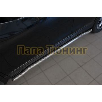 Пороги труба d57 вариант 3 РусСталь для Nissan X-Trail 2015-