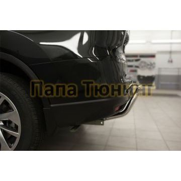 Защита заднего бампера d42 волна РусСталь для Nissan X-Trail 2015-2018