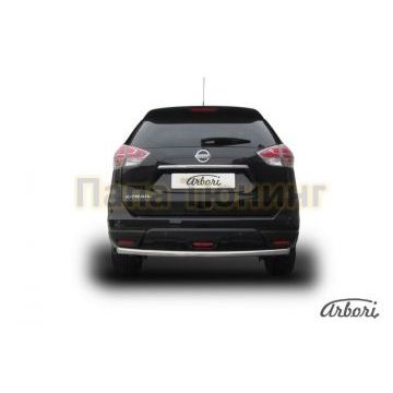 Защита заднего бампера 57 мм Slitkoff для Nissan X-Trail T32 2015-2018