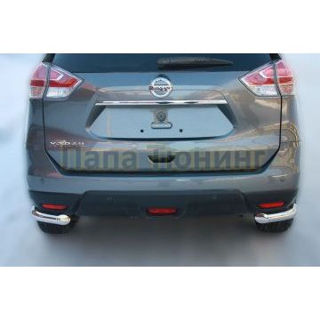 Защита задняя уголки 60 мм ALFeco для Nissan X-Trail 2015-2018