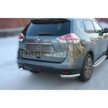 Защита задняя уголки 60 мм ALFeco для Nissan X-Trail 2015-2018