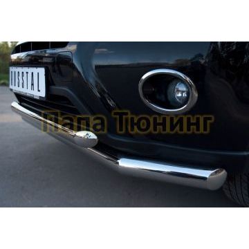 Защита передняя двойная d76-d57  РусСталь для Nissan X-Trail 2011-2015