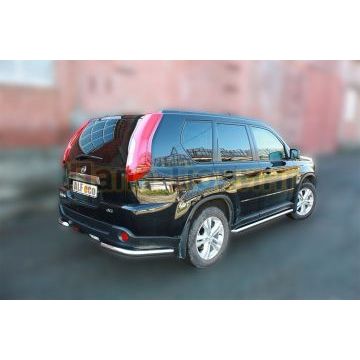 Защита задняя уголки 60 мм ALFeco для Nissan X-Trail 2011-2015