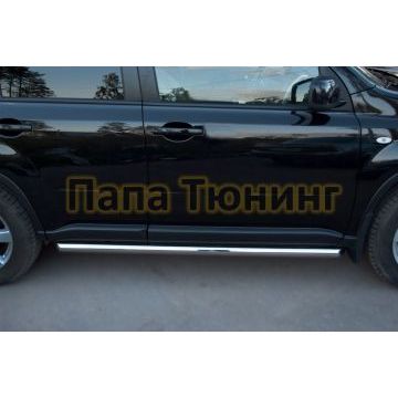 Пороги труба d57 вариант 1 РусСталь для Nissan X-Trail 2011-2015