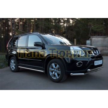 Пороги труба d57 вариант 1 РусСталь для Nissan X-Trail 2011-2015