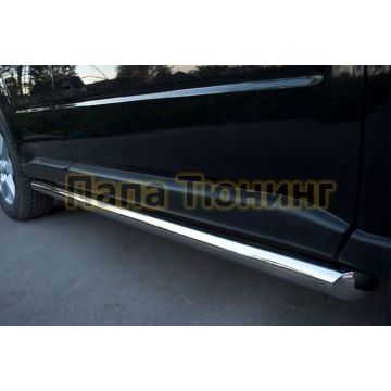 Пороги труба d57 вариант 1 РусСталь для Nissan X-Trail 2011-2015