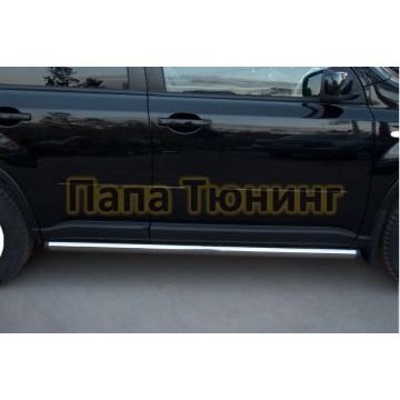 Пороги труба d57 вариант 2 РусСталь для Nissan X-Trail 2011-2015