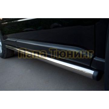 Пороги труба d57 вариант 2 РусСталь для Nissan X-Trail 2011-2015