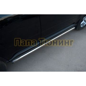 Пороги труба d57 вариант 2 РусСталь для Nissan X-Trail 2011-2015