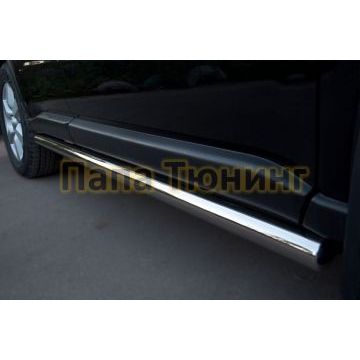 Пороги труба d57 вариант 3 РусСталь для Nissan X-Trail 2011-2015