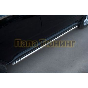 Пороги труба d57 вариант 3 РусСталь для Nissan X-Trail 2011-2015