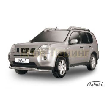 Защита передняя двойная 76-57 мм Slitkoff для Nissan X-Trail T31 2011-2015 Защита передняя двойная 76-57 мм Slitkoff для Nissan X-Trail T31 2011-2015