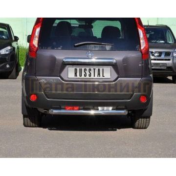 Защита заднего бампера d57 РусСталь для Nissan X-Trail 2011-2015