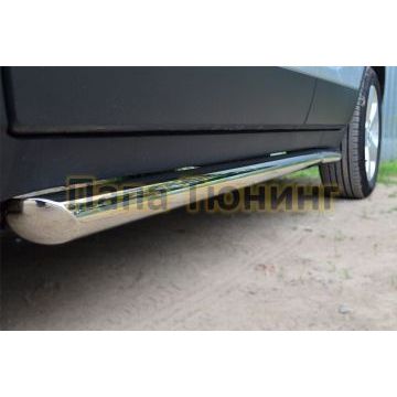 Пороги труба d57 вариант 1 РусСталь для Opel Mokka 2012-