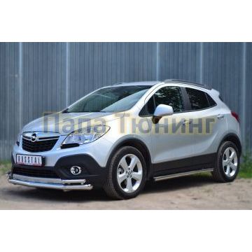Пороги труба d57 вариант 2 РусСталь для Opel Mokka 2012-