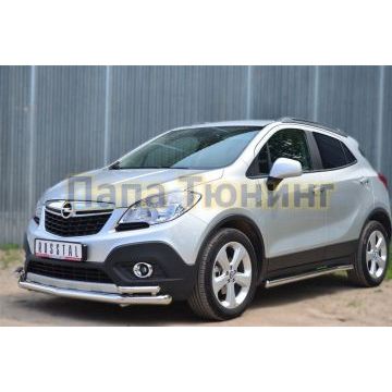 Пороги труба d57 вариант 3 РусСталь для Opel Mokka 2012-