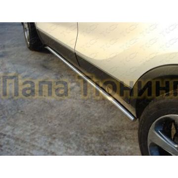 Защита штатных порогов 42 мм ТСС для Opel Mokka 2012-