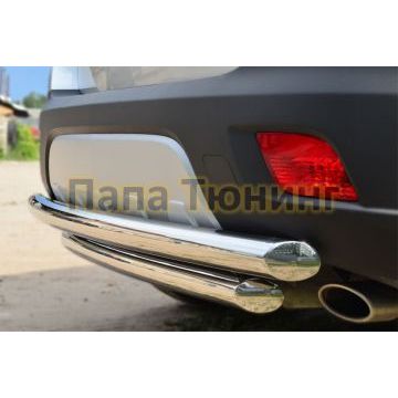 Защита заднего бампера двойная d57-d57 РусСталь для Opel Mokka 2012-