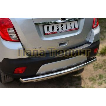Защита заднего бампера двойная d57-d57 РусСталь для Opel Mokka 2012-