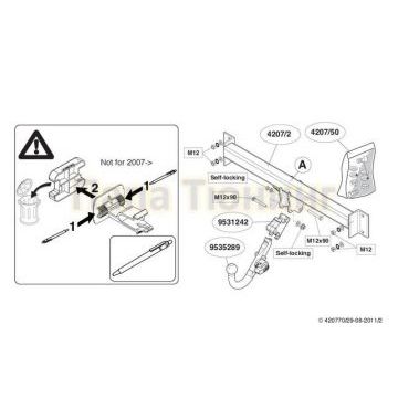 Фаркоп Brink шар BMA съёмный для BMW X3 E83 2004-2010