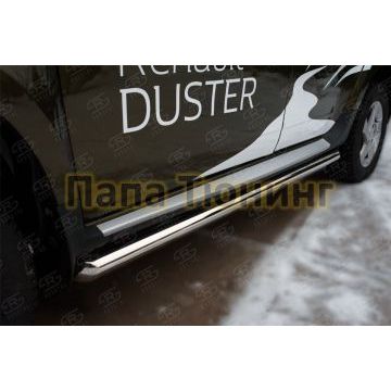 Пороги труба d57 вариант 1 РусСталь для Renault Duster 2015-