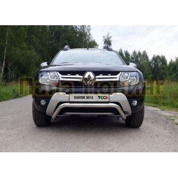 Защита передняя Кенгурятник 60 мм ТСС для Renault Duster 2015-