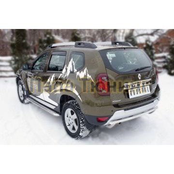 Защита заднего бампера d42 дуга РусСталь для Renault Duster 2015-