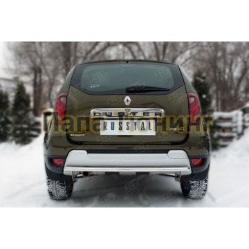 Защита заднего бампера d42 дуга РусСталь для Renault Duster 2015-