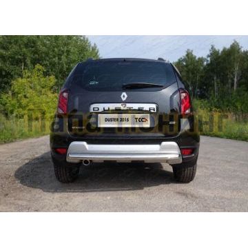 Защита заднего бампера 60 мм ТСС для Renault Duster 2015-
