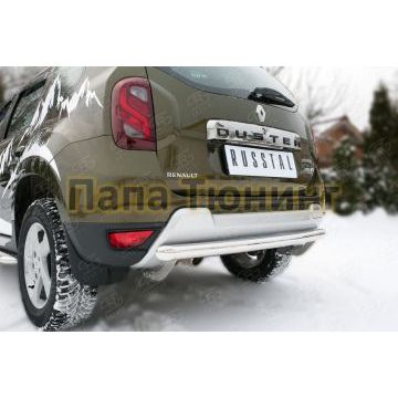 Защита заднего бампера d57 РусСталь для Renault Duster 2015-