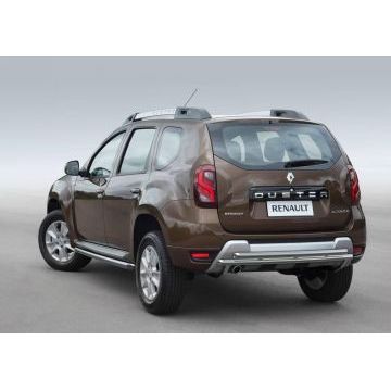 Защита заднего бампера двойная 42-42 мм Rival для Renault Duster 2015-