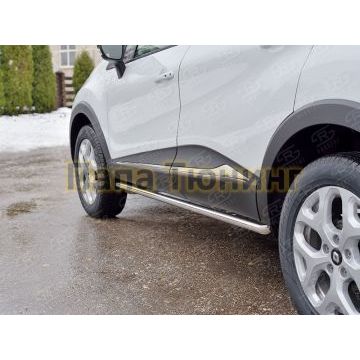 Пороги труба d42 вариант 1 РусСталь для Renault Kaptur 2016-