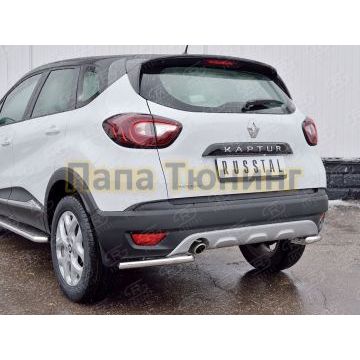 Защита задняя уголки d42 РусСталь для Renault Kaptur 2016-