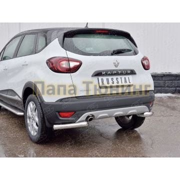 Защита задняя уголки d57 РусСталь для Renault Kaptur 2016-